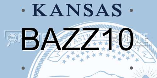BAZZ10 Kansas License Plate