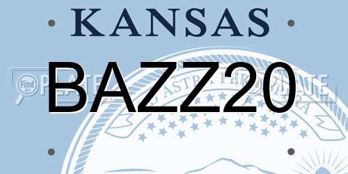 BAZZ20 Kansas License Plate