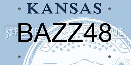 BAZZ48 Kansas License Plate