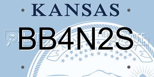 BB4N2S Kansas License Plate
