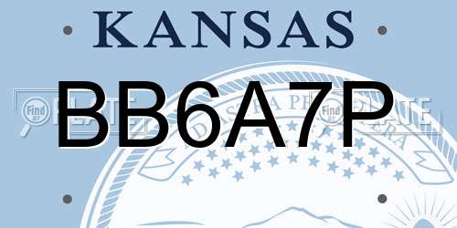 BB6A7P Kansas License Plate