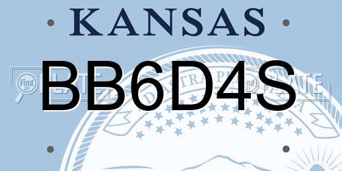 BB6D4S Kansas License Plate