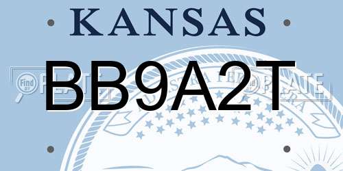 BB9A2T Kansas License Plate