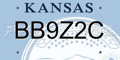 BB9Z2C Kansas License Plate