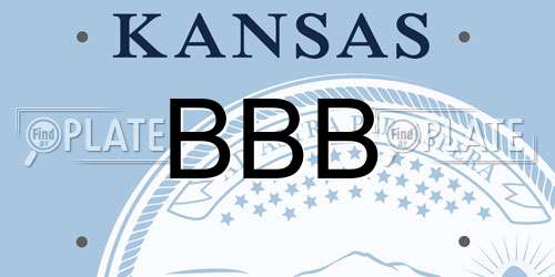 BBB Kansas License Plate