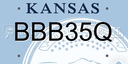 BBB35Q Kansas License Plate
