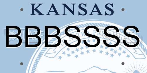 BBBSSSS Kansas License Plate