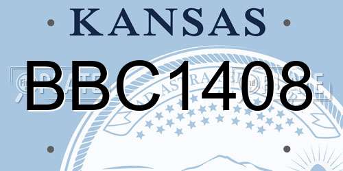 BBC1408 Kansas License Plate