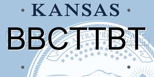 BBCTTBT Kansas License Plate