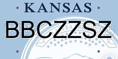 BBCZZSZ Kansas License Plate