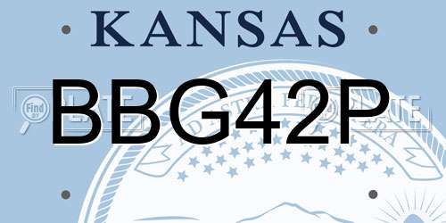 BBG42P Kansas License Plate