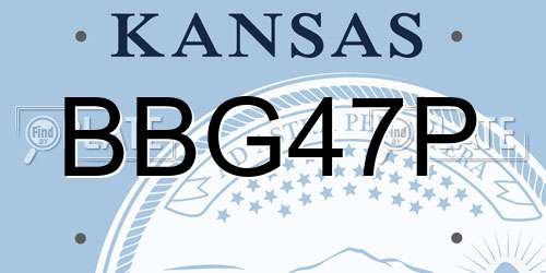 BBG47P Kansas License Plate