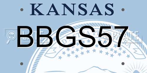 BBGS57 Kansas License Plate