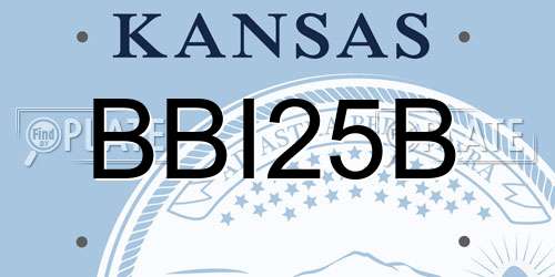 BBI25B Kansas License Plate