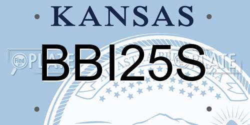 BBI25S Kansas License Plate