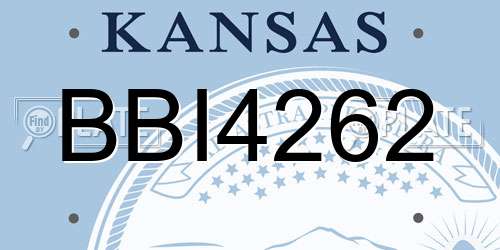 BBI4262 Kansas License Plate