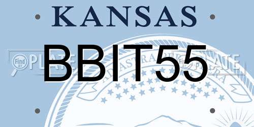 BBIT55 Kansas License Plate