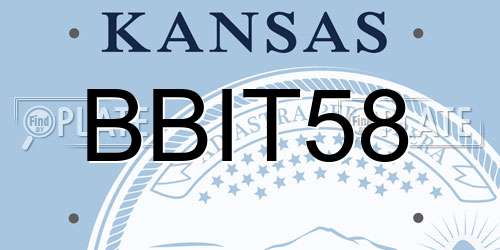 BBIT58 Kansas License Plate