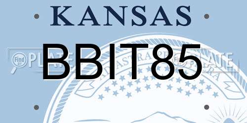 BBIT85 Kansas License Plate