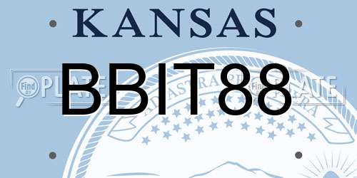 BBIT88 Kansas License Plate