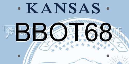 BBOT68 Kansas License Plate
