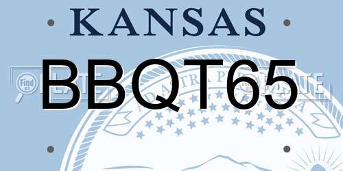 BBQT65 Kansas License Plate