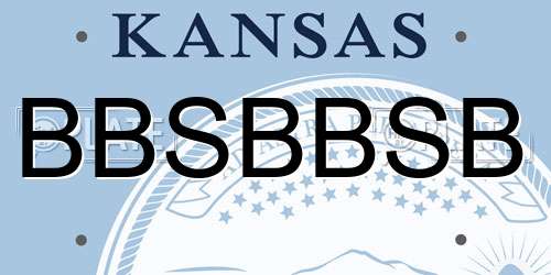 BBSBBSB Kansas License Plate