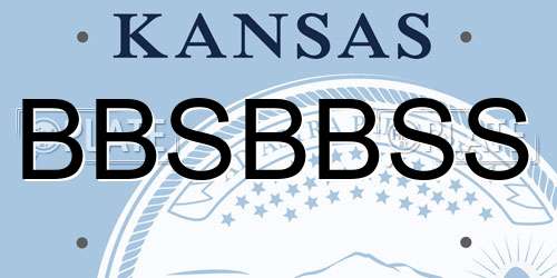 BBSBBSS Kansas License Plate