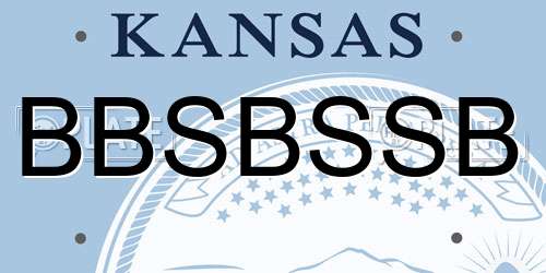 BBSBSSB Kansas License Plate