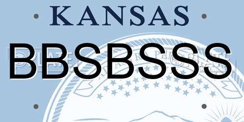 BBSBSSS Kansas License Plate