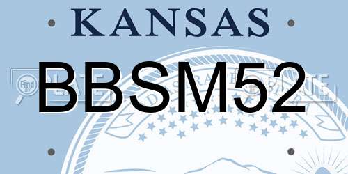 BBSM52 Kansas License Plate