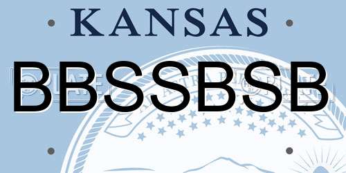 BBSSBSB Kansas License Plate