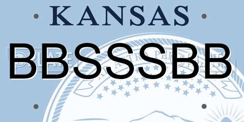 BBSSSBB Kansas License Plate