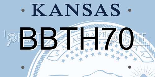 BBTH70 Kansas License Plate
