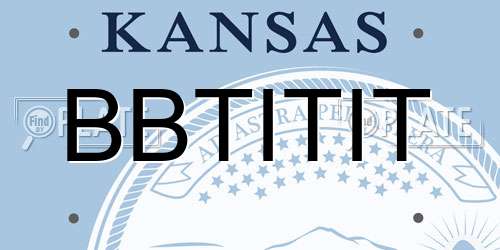 BBTITIT Kansas License Plate