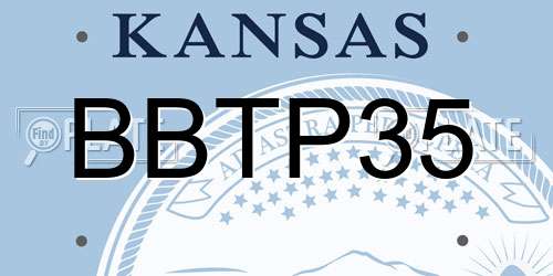 BBTP35 Kansas License Plate
