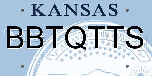 BBTQTTS Kansas License Plate