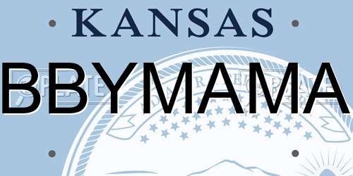 BBYMAMA Kansas License Plate