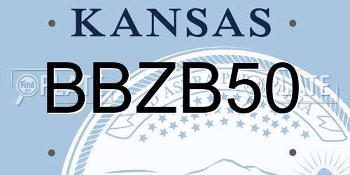BBZB50 Kansas License Plate
