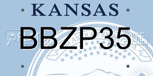 BBZP35 Kansas License Plate