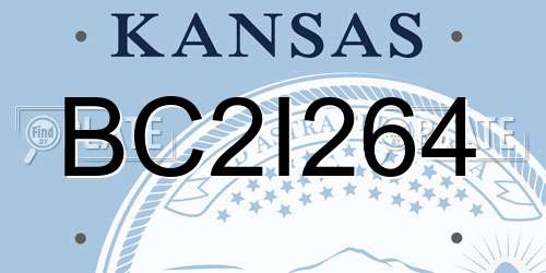 BC2I264 Kansas License Plate