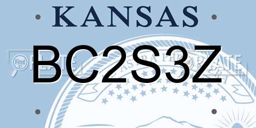 BC2S3Z Kansas License Plate