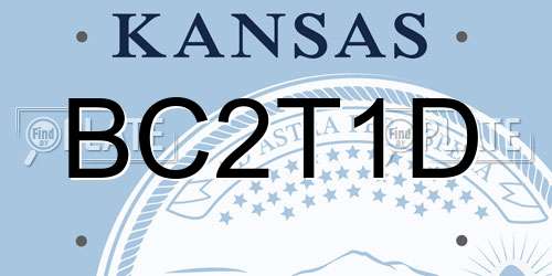 BC2T1D Kansas License Plate
