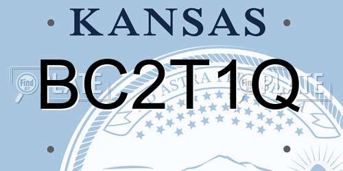 BC2T1Q Kansas License Plate