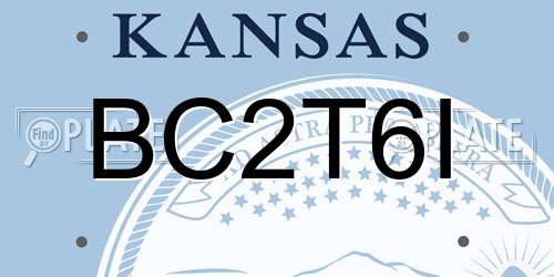 BC2T6I Kansas License Plate