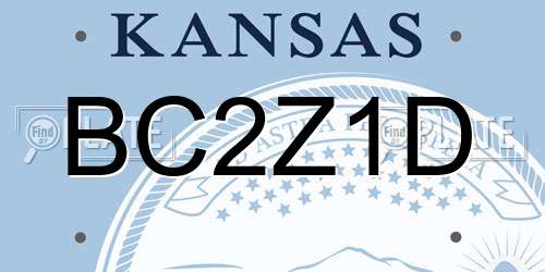 BC2Z1D Kansas License Plate