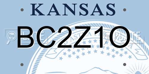 BC2Z1O Kansas License Plate