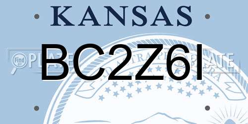 BC2Z6I Kansas License Plate