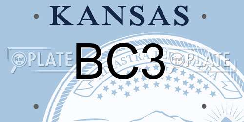 BC3 Kansas License Plate