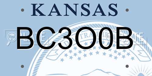 BC3O0B Kansas License Plate